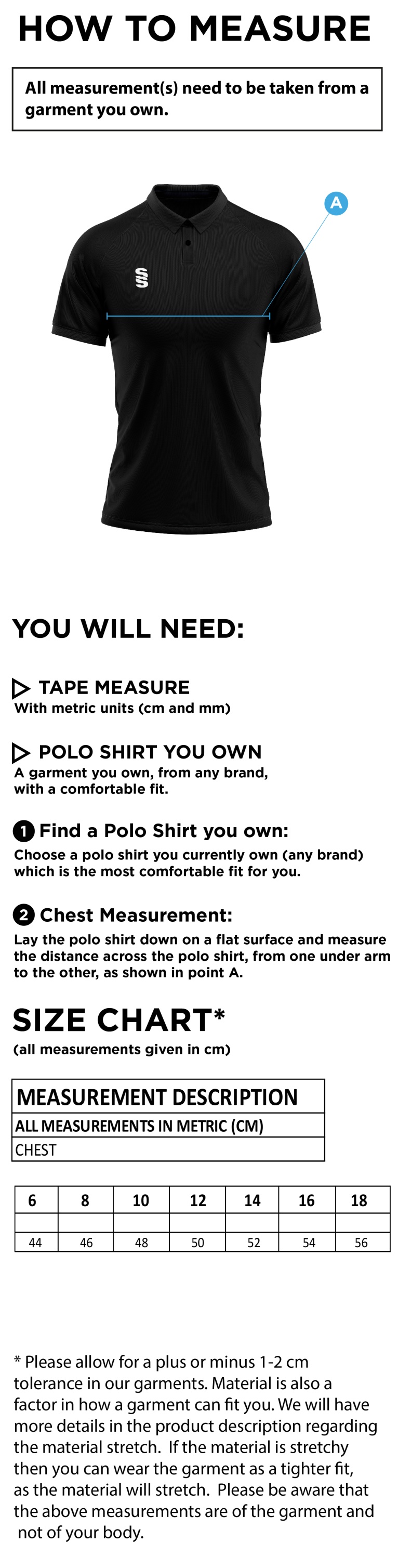 Finchfield Hockey Club - Home - Playing Shirt - Women's Fit - Size Guide